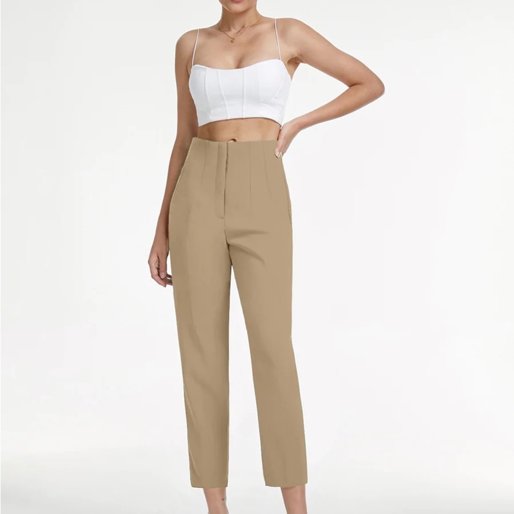 Reserved- ZARA High Waisted Pants Camel